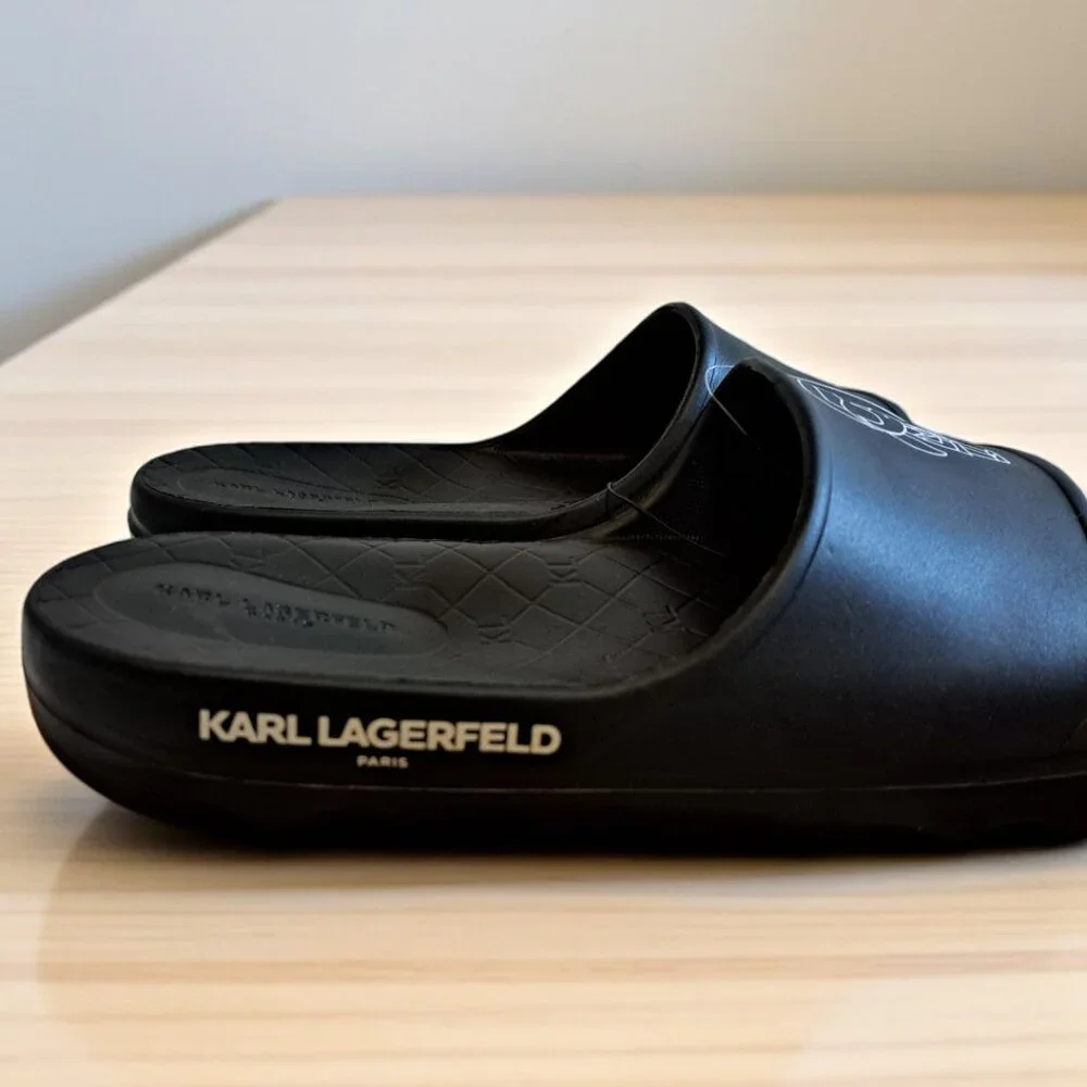 Karl Lagerfeld Paris Slip-on Cartoon Slides for Men Size 9M